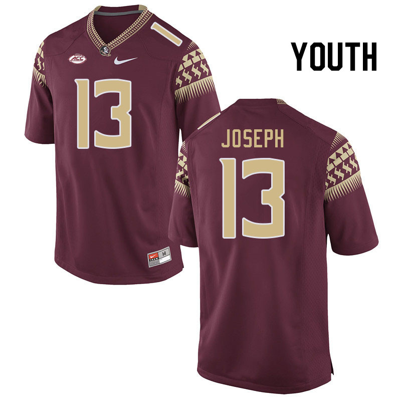 Youth #13 Edwin Joseph Florida State Seminoles College Football Jerseys Stitched Sale-Garnet